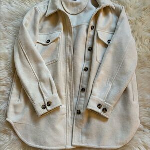 Elegant Cream Utility Jacket for Women